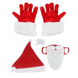 Maxbell Christmas Hat Gloves Accessories Funny Eyebrow Cosplay Dress up Costume