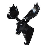 Max Wall Mounted Resin Animal Hooks Coat Hat Hanger Holder Black Elk