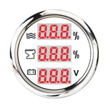 Maxbell Multifunction Voltmeter/water level/Sewage Water Level Gauge 52mm/2'' White