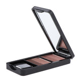 Maxbell Double Color Shimmer Glitter Eyeshadow Powder Palette with Brush Grey Moving Heartstring