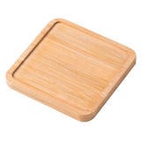 Maxbell Wooden Bathroom Tray Vanity Plate Soap Dispenser Tray Soap Holder for Home Square