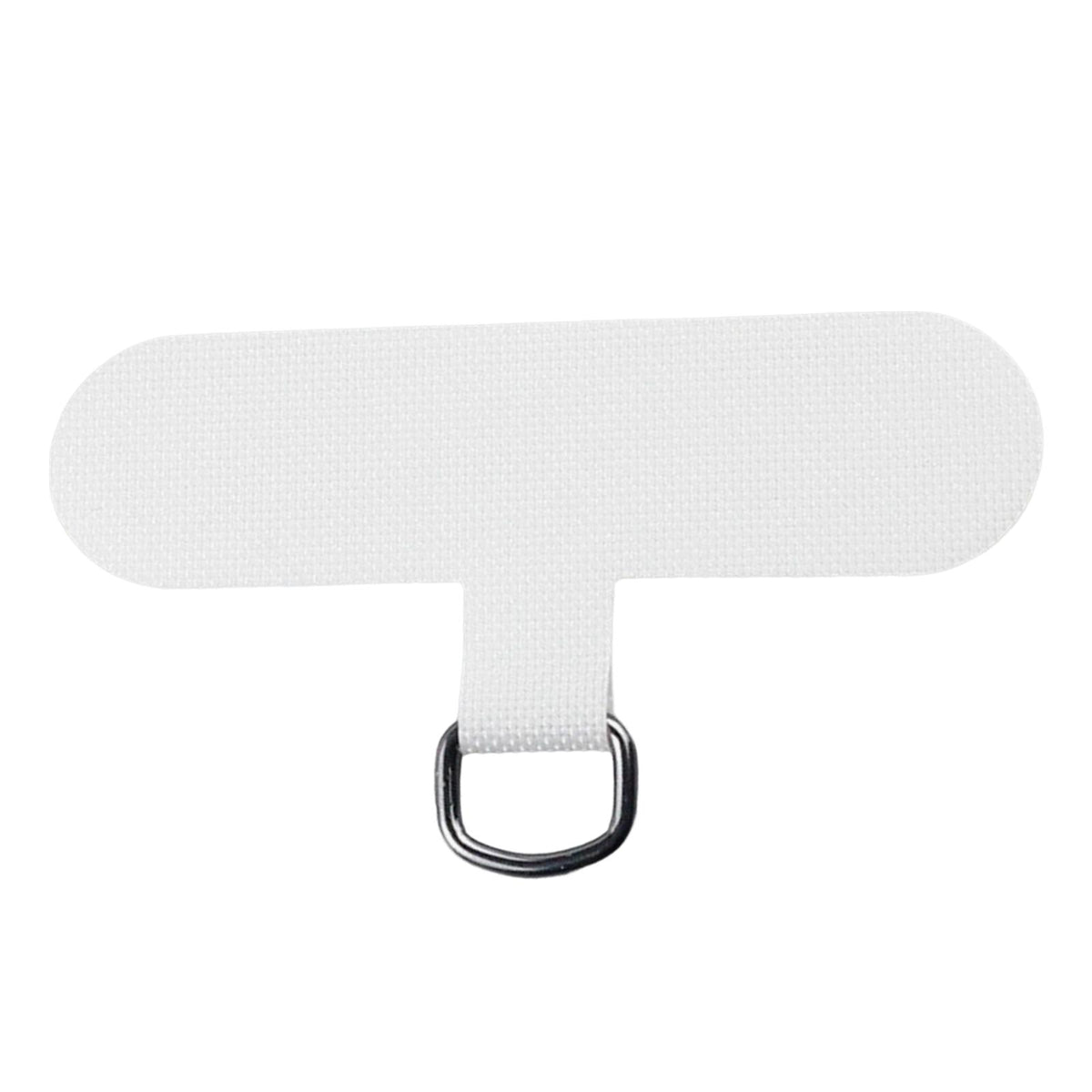 Maxbell Universal Phone Lanyard Patch with Metal Ring for Cellphone Case White