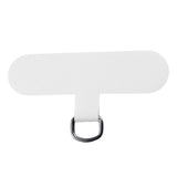 Maxbell Universal Phone Lanyard Patch with Metal Ring for Cellphone Case White