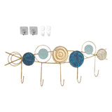 Maxbell Coat Rack Decorative Portable behind Door Hanger for Kitchen Windows Outdoor Blue