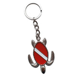 Maxbell Zinc Alloy Diving Flag Sea Turtle Key Chain Holder Keyring Keychain Bag Tag