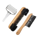 Maxbell Durable Billiards Pool Table Brush Set Cleaning Brushes Pool Table Cleaner Brown 3PCS