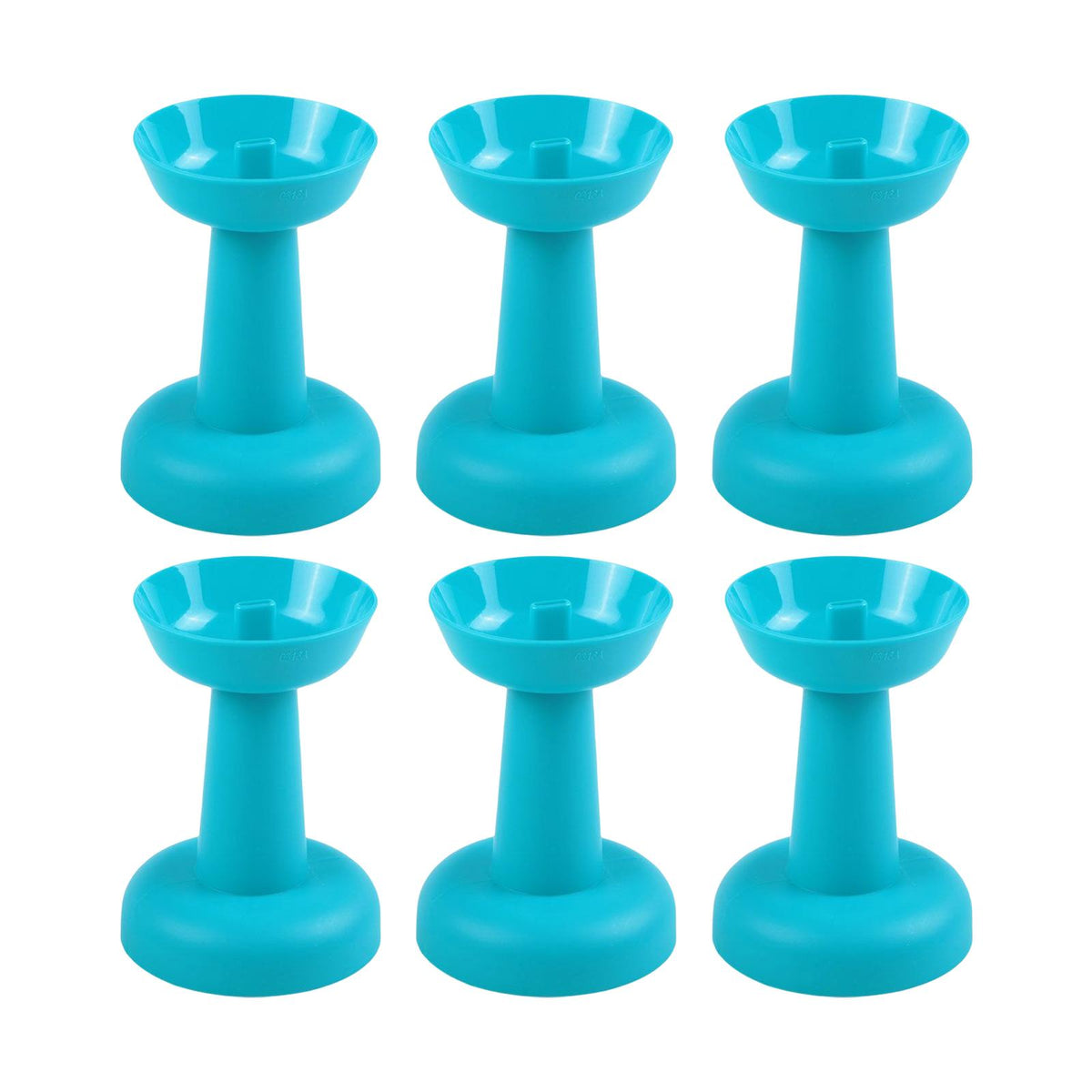 Maxbell 6 Pieces Multipurpose Ice Cream Holder Round Reusable for Countertop Parties Blue