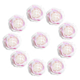 Maxbell 10 Pieces Artificial Rose Flower Head DIY Wedding Decorations light purple