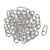 Max Maxb 100pcs Stainless Steel Bent Head Oval Split Ring Fishing Tackle Connector S