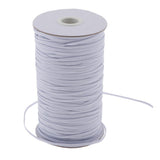 Maxbell 182m Elastic Stretch Cord for Clothes Dress Sport Pants Sewing Trim White