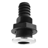 Max Nylon Plastic Thru Hull Bilge Fitting Stainless steel Rim Bilge Pump