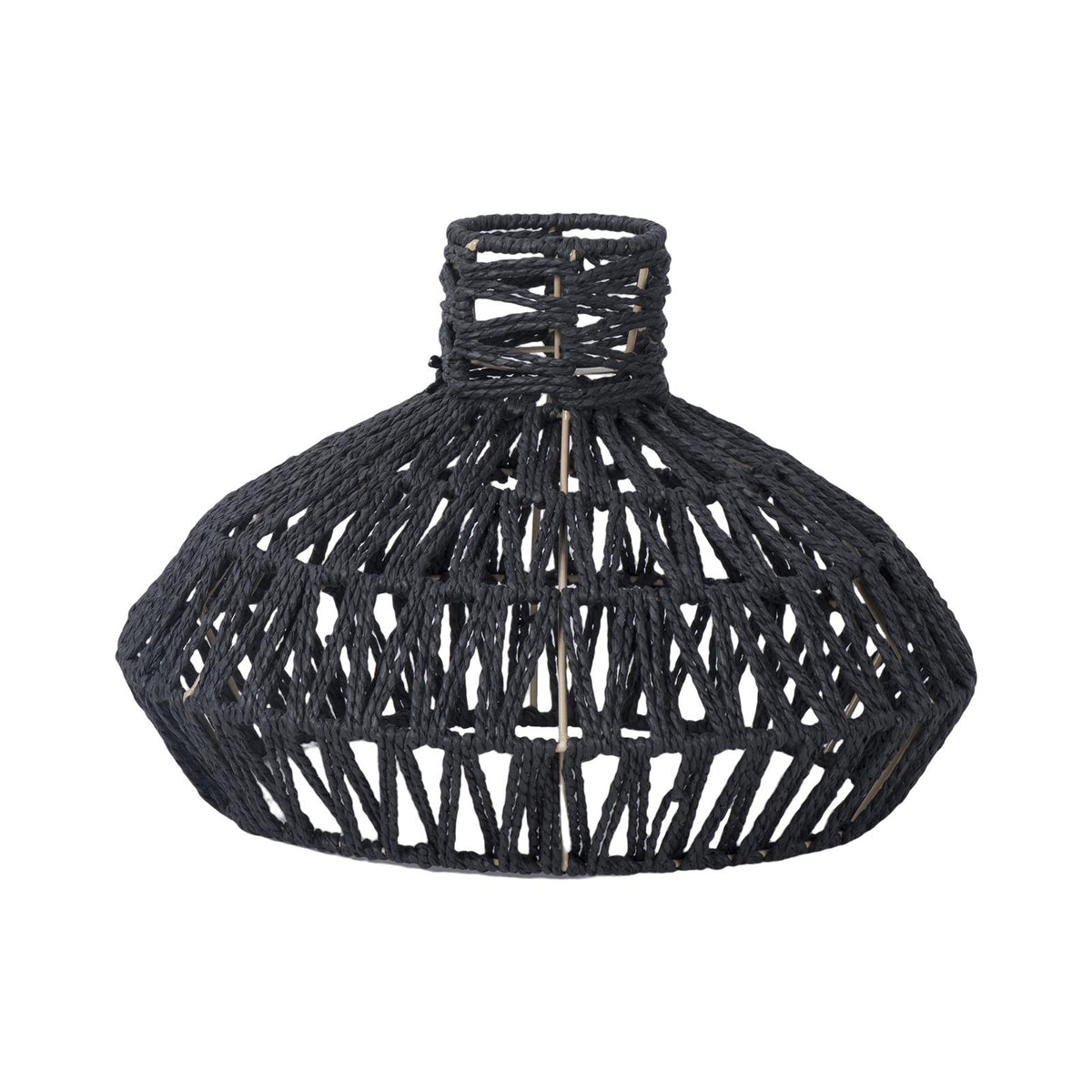 Maxbell Woven Rope Lampshades Ceiling Light Fixture Cover Fitting Pendant Lamp Shade Black