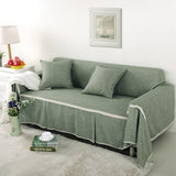 Max Solid Color Sofa Cover Pet Protector Couch Slipcover Green- 1 Seater - Aladdin Shoppers