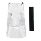 Maxbell Transparent Waterproof Apron Adjustable Oil Resistant for Fish Cleaning black
