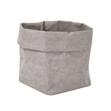 Max Washable Kraft Paper Bag Plant Flower Pot Storage Bag 15x15x28cm Grey