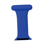 Maxbell Nurses Brooch Pin Silicone Band Strap for iWatch 4 5 6 Blue 38 or 40mm