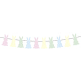 Maxbell Easter Bunny Banner Wall Hanging Decorations Bunting for Outdoor Party Colorful