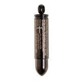 Maxbell Stainless Steel Cross Bible Bullet Cremation Ashes Urn Pendant Black