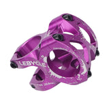 Maxbell Bike Short Stem Mountain Road Bicycle 28.6mm 1-1/8 31.8mm Handlebar Stem Purple