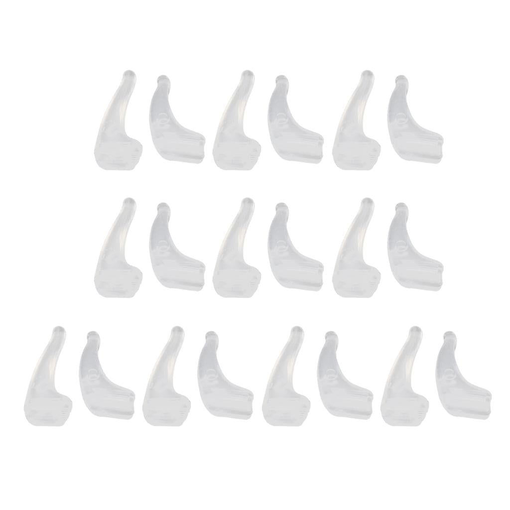 Maxbell 10 Pairs Anti Slip Glasses Ear Hook Tip Spectacles Grip Temple Holder Clear