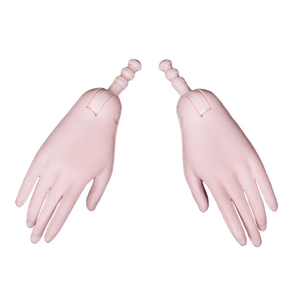 Maxbell 1/3 BJD Doll Hand Mold Set DIY Making Doll Accessory Pink White Skin S2