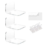 Maxbell Acrylic Floating Shelves Monitor Top Rack for Collectibles Plants Transparent