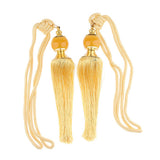 Max 1 Pair Hanging Ball Curtain Tassel Fringe DIY Curtain Accessories Beige