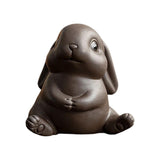 Maxbell Bunny Statue Animal Sculpture Decor Rabbit Figurine for Home Living Room Sit 9cmx8.3cmx9.7cm