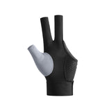 Maxbell Three Fingers Gloves Left Hand Anti Slip Elastic Pool Cue Mitts Gray