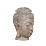 Maxbell Collectible Sculpture Collection Meditation Figurines Buddha Head Statue White