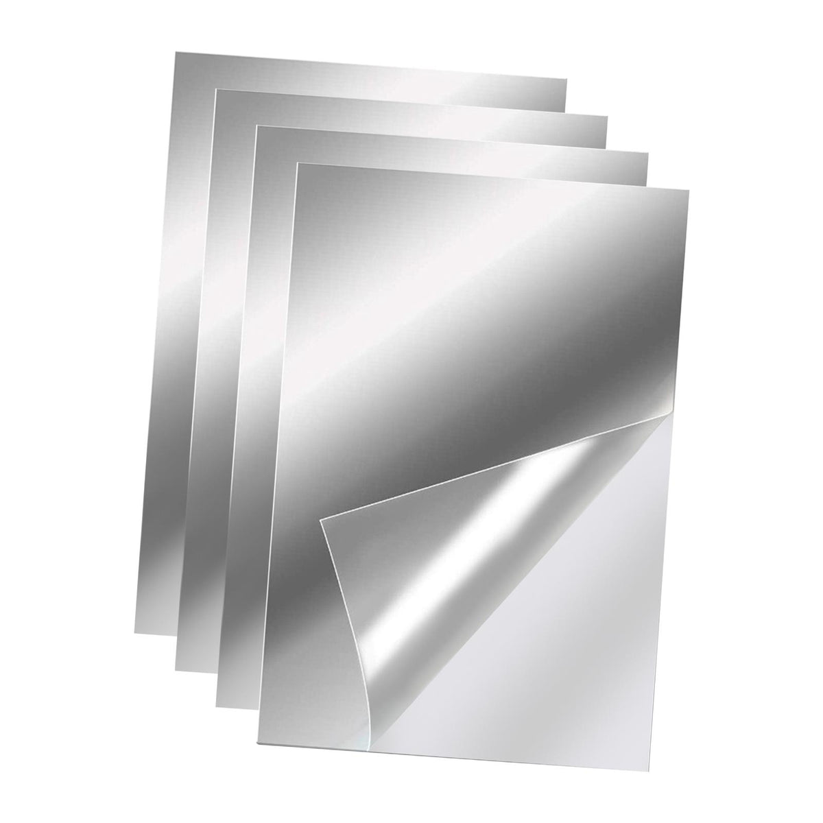 Maxbell 4 Pieces Wall Stickers Mirror Wall Mirror Tiles Sticky for Background Gym 15cmx25cm