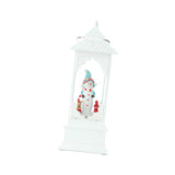 Maxbell Rotating Lantern Glittering Christmas Music Box Crafts Decor White Snowman