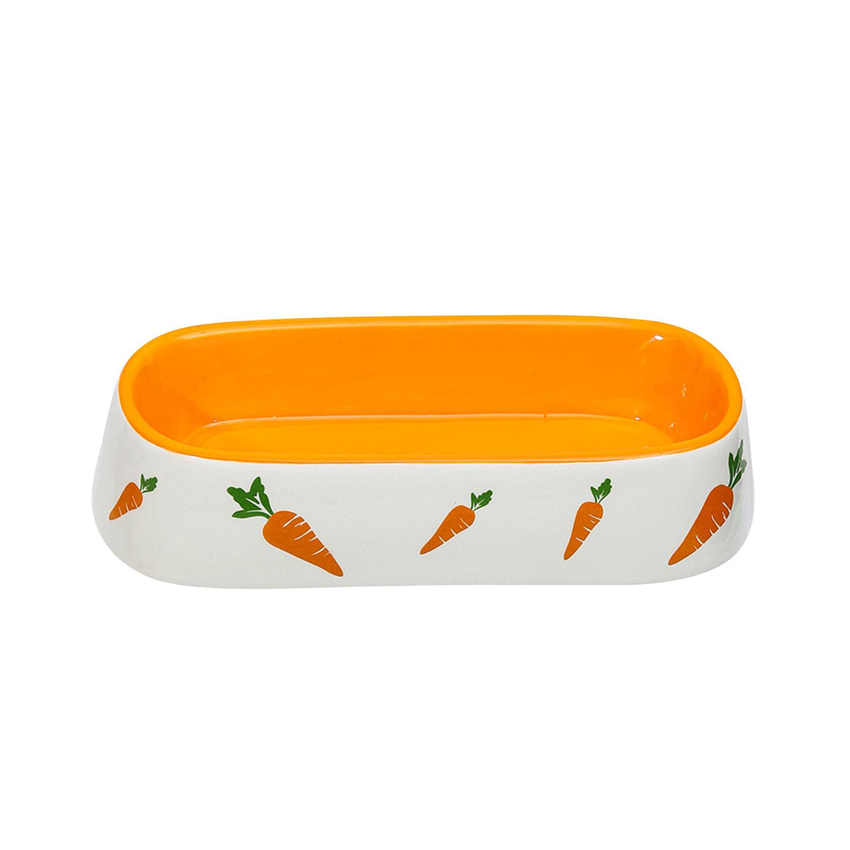 Maxbell Non Slip Rabbit Feeder Bowl Feeding Basin for Hedgehog Gerbils Puppy Kitten 19cmx8.3cmx4.2cm