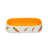 Maxbell Non Slip Rabbit Feeder Bowl Feeding Basin for Hedgehog Gerbils Puppy Kitten 19cmx8.3cmx4.2cm