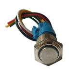 Max High Round Push Button Switch,LED+Wire,16mm Mounting Hole Self-latching