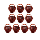 Maxbell 10x Small Rattan Weaving Flower Basket Decor Lightweight for Candies Picnic Coffee