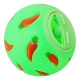 Maxbell Pet Slow Feeder Bowl Snack Toy Ball Interactive Bunny Toy for Puppy Green