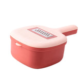 Maxbell Vegetable Chopper Versatility Manual Shreds Safe Handheld for Potato Onion pink