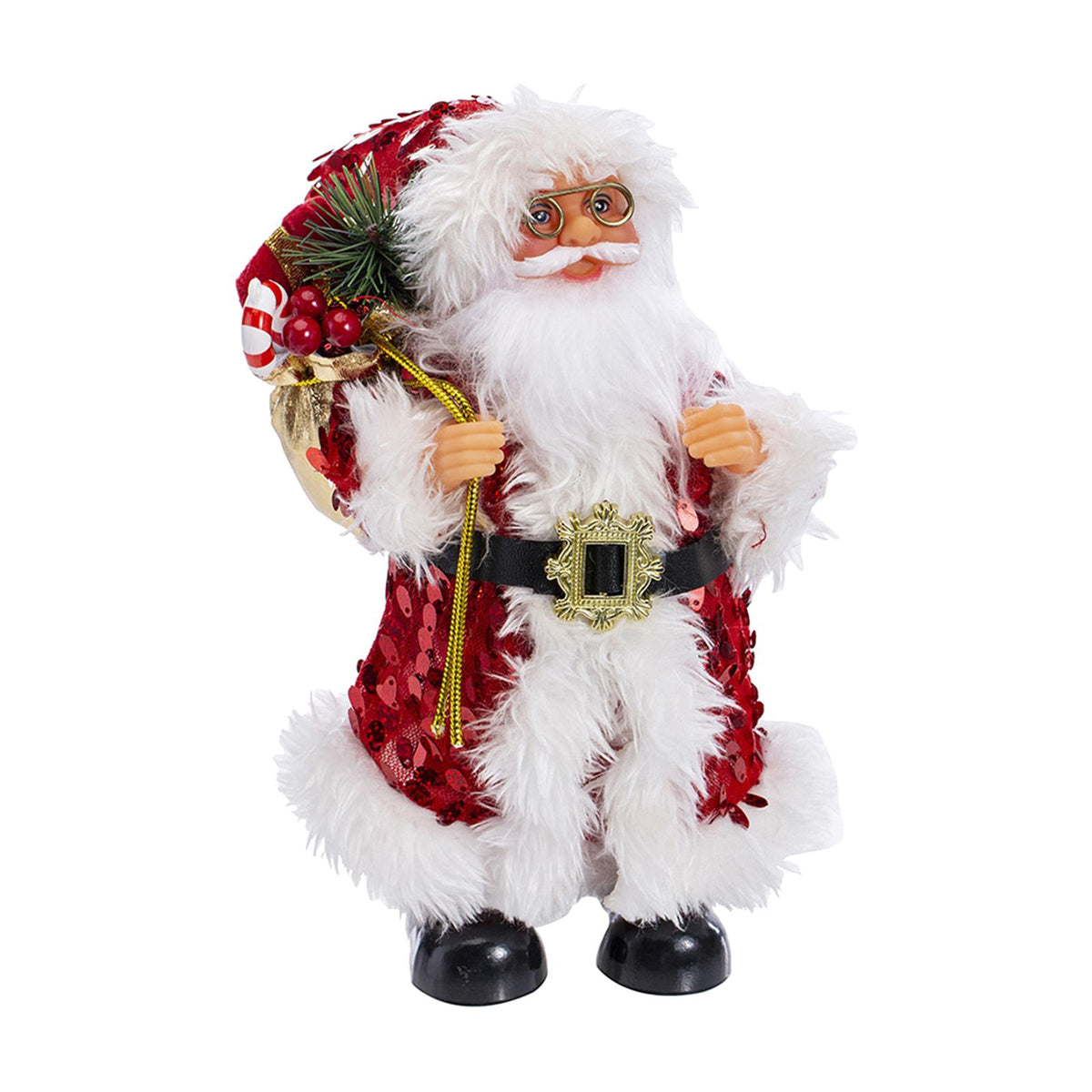 Maxbell Santa Figurine Doll Decorative Sculpture Statue Decoration Holiday StyleE