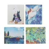 Maxbell 1/12 Dollhouse Mini Oil Painting Angel Iris Boat Fruit Starry Sky Decor C