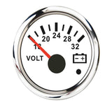 Max Maxb 52mm White Anti-fog Round Panel Digital LED Voltmeter Gauge for Boat Yacht