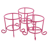 Maxbell 3pcs Lovely Cute Makeup Sponge Blender Powder Puff Holder Stand Rack Red