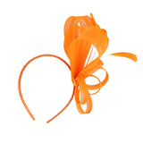 Max Lady Flower Fascinator Hat 1920s Gatsby Bridal Headband Cocktail Party Orange
