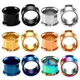 Maxbell 6 Pairs Stainless Steel Ear Gauges Stretching Tunnel Plugs Piercing 6mm