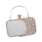 Maxbell Elegant Clutch Purse Handbag Women Evening Bag for Gift Cosmetic Party Silver