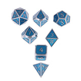 Max 7Pcs Multi-sided Dice Set D&D Dice Game Polyhedral Dice Chromium royal blue