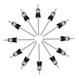 Max 12 Pieces Halloween Paper Straws Wave Stripe Paper Drinking Straw Vampire