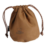 Maxbell Canvas Drawstring Bag Cookware Kitchen Kit Durable for Fishing Climbing Brown Small