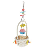 Maxbell Birds Parrot Swing Flower Basket Bell Hanging Cage Bite Chew Toy