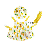 Maxbell Rabbit Vest Harness Leash Set Pet Clothes Costume for Ferret Pet Supplies Yellow
